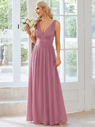 bridesmaid dresses purple uk BM002 - Cadbury Purple | Strapless Chiffon Bridesmaid Dress