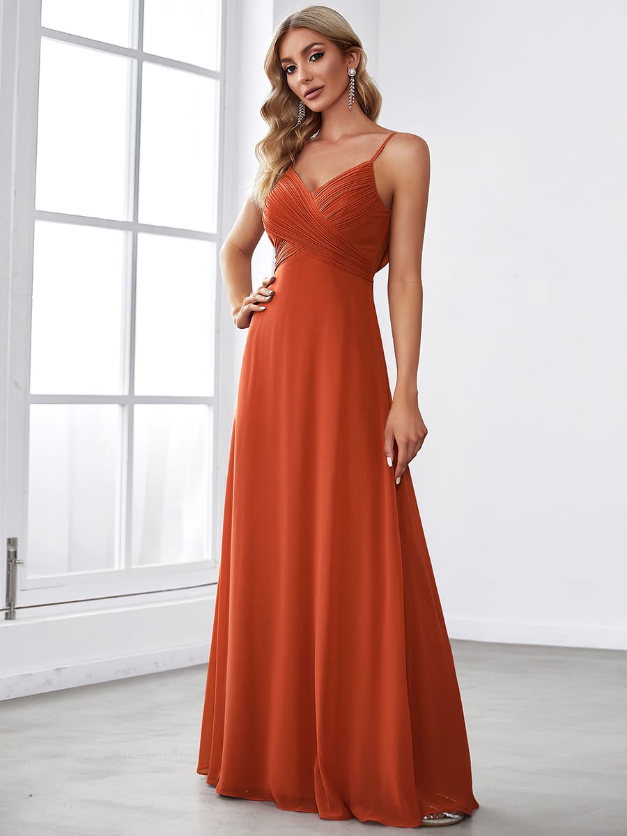 Burnt Orange Bridesmaid Dresses #style_ES80026BO
