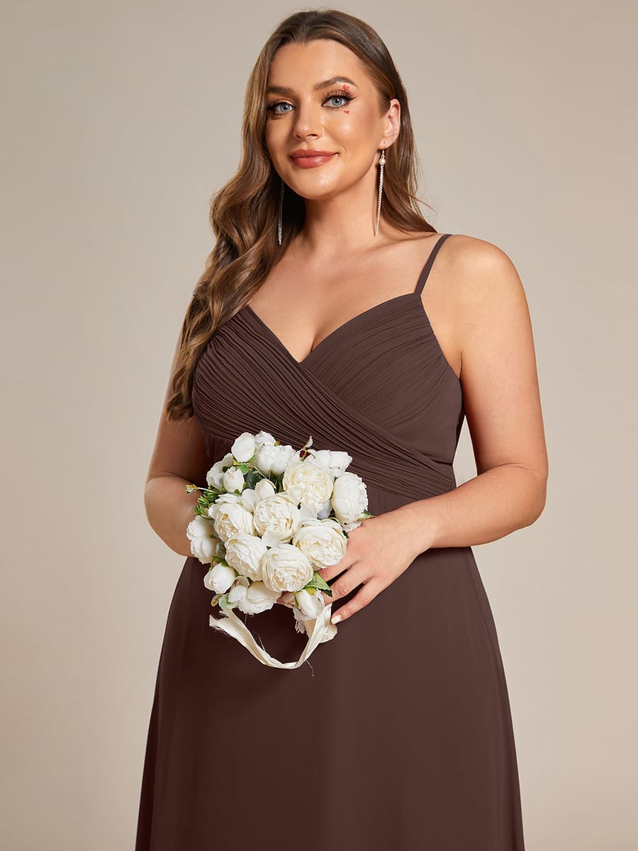 Sweetheart Draped Back Maxi Bridesmaid Dress #color_Chocolate Brown