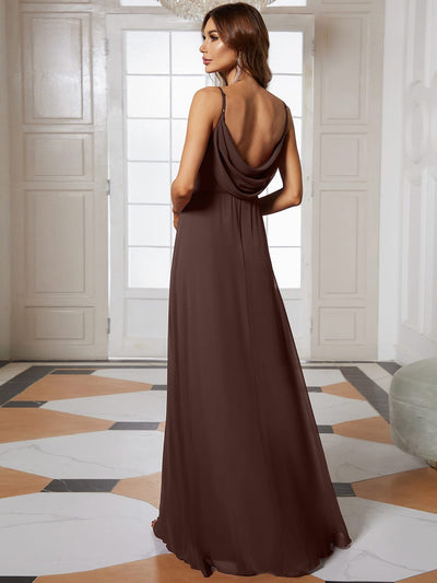 ever NOVA|Sweetheart Draped Back Maxi Bridesmaid Dress