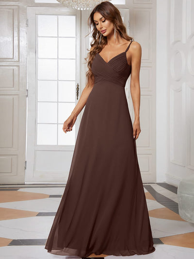 ever NOVA|Sweetheart Draped Back Maxi Bridesmaid Dress