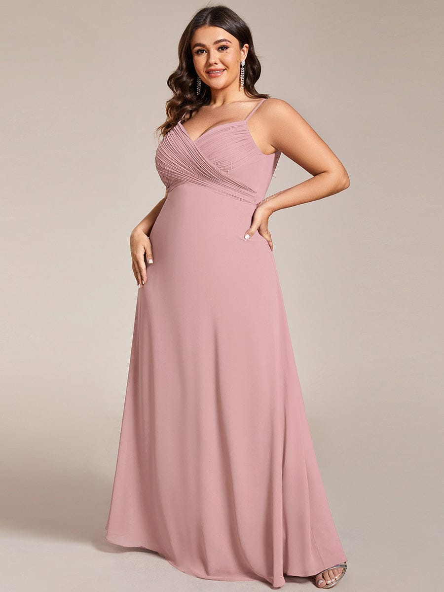Navy Chiffon Bridesmaid Dresses #style_ES80026DR
