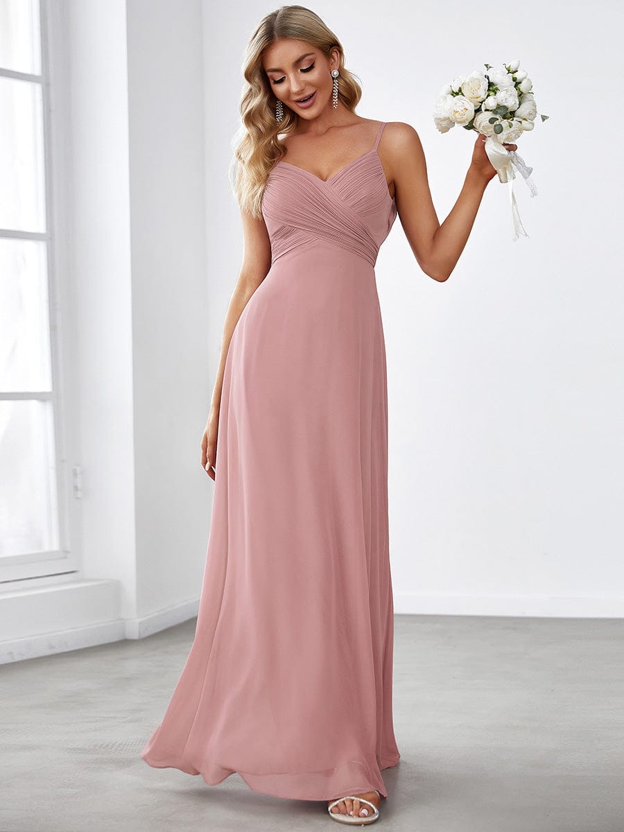 Navy Chiffon Bridesmaid Dresses #style_ES80026DR