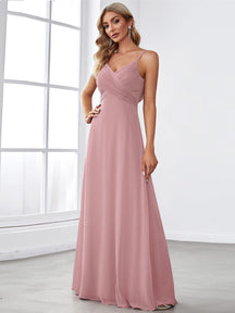 Navy Chiffon Bridesmaid Dresses #style_ES80026DR