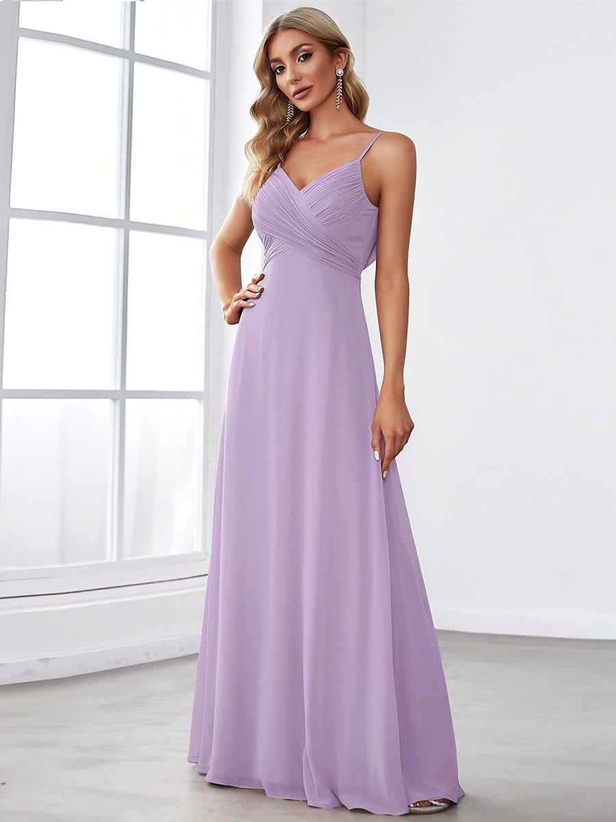 Sweetheart Draped Back Maxi Bridesmaid Dress #color_Frosted Lilac