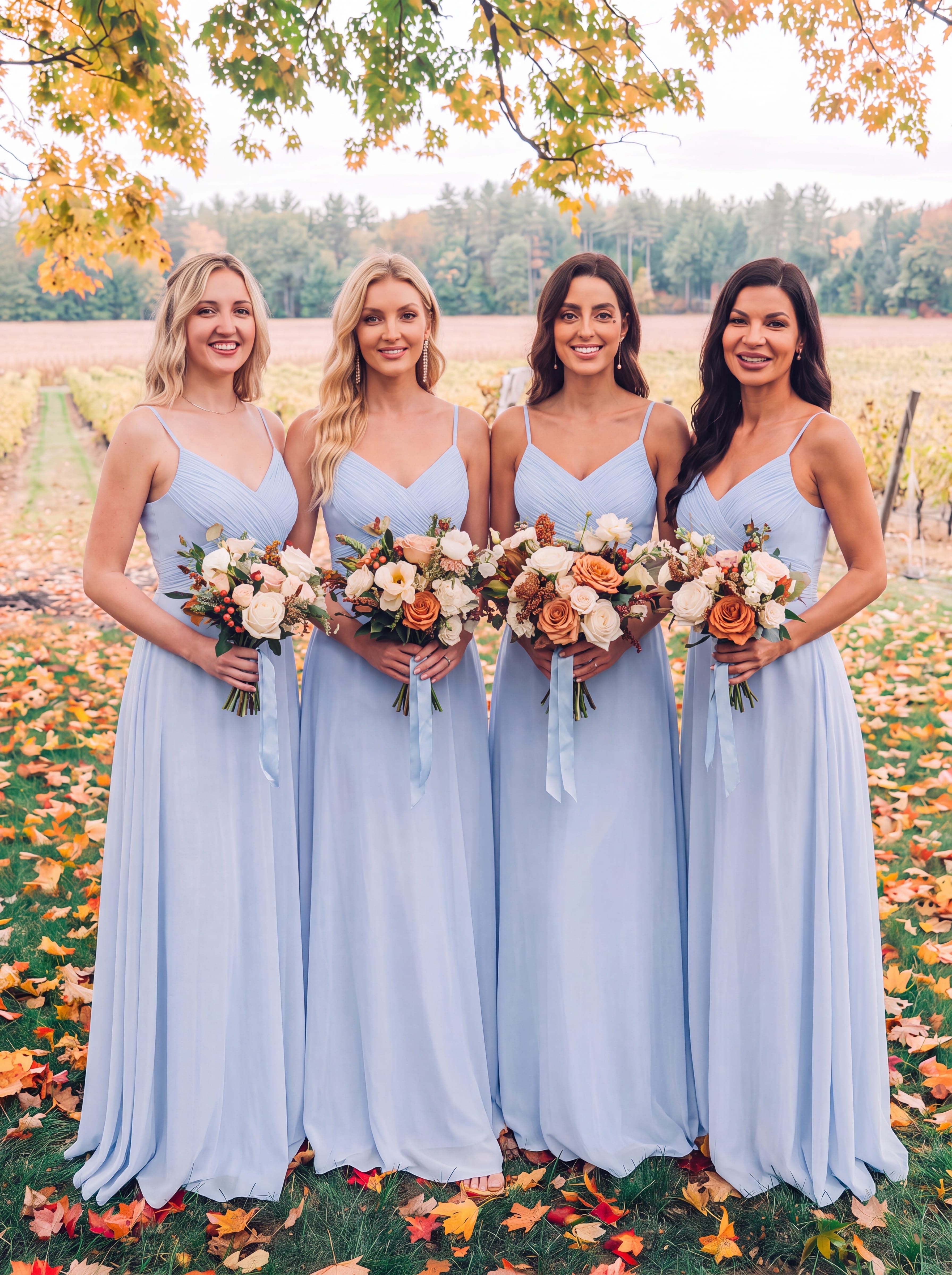 Sweetheart Draped Back Floor Length Bridesmaid Dress #color_Ice Blue