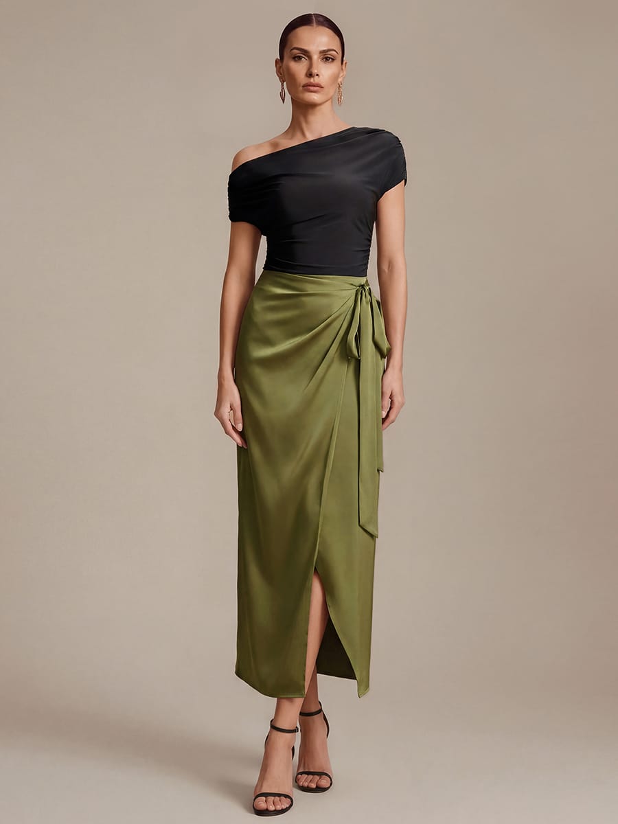 Knit Off-the-shoulder Sleeve Off The Shoulder Tops #color_Black