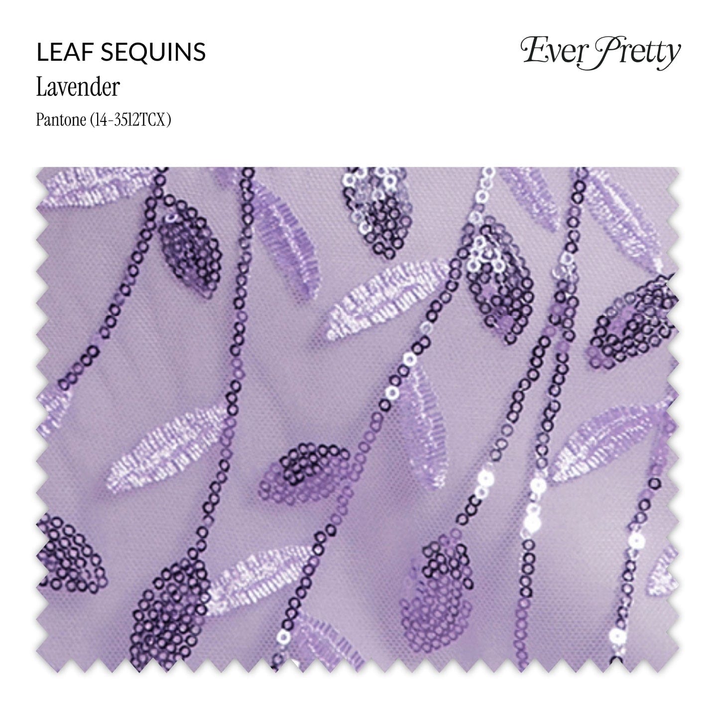 Ever-Pretty Leaf Sequin Swatch #Color_Lavender