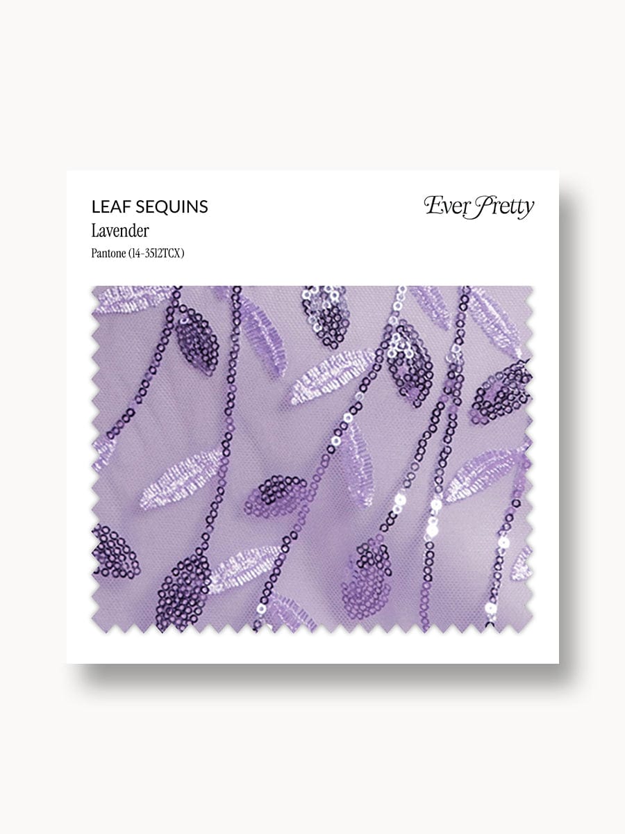 Ever-Pretty Leaf Sequin Swatch #Color_Lavender