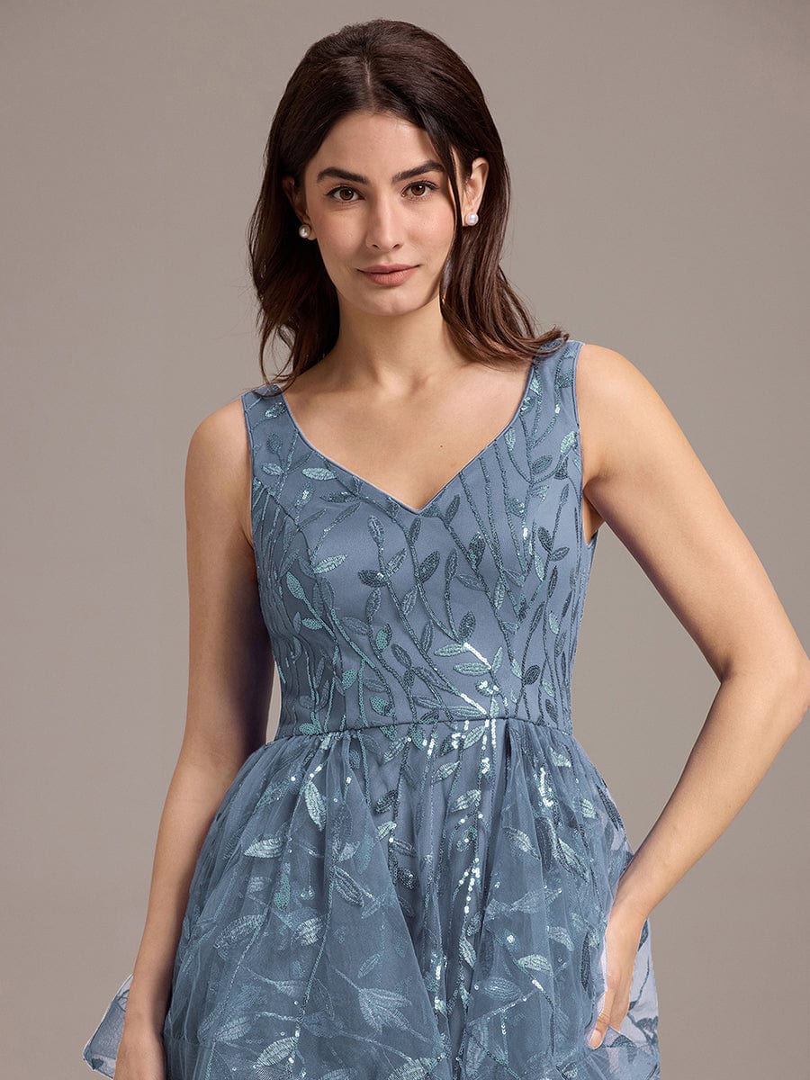 Multiway A-Line Off the Shoulder Chiffon?Maxi Bridesmaid Dress #color_Dusty Blue