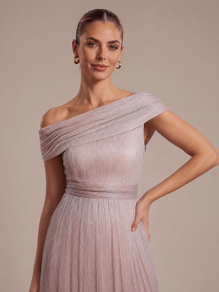 Pleated Tulle Sleeveless Dress #color_Pink