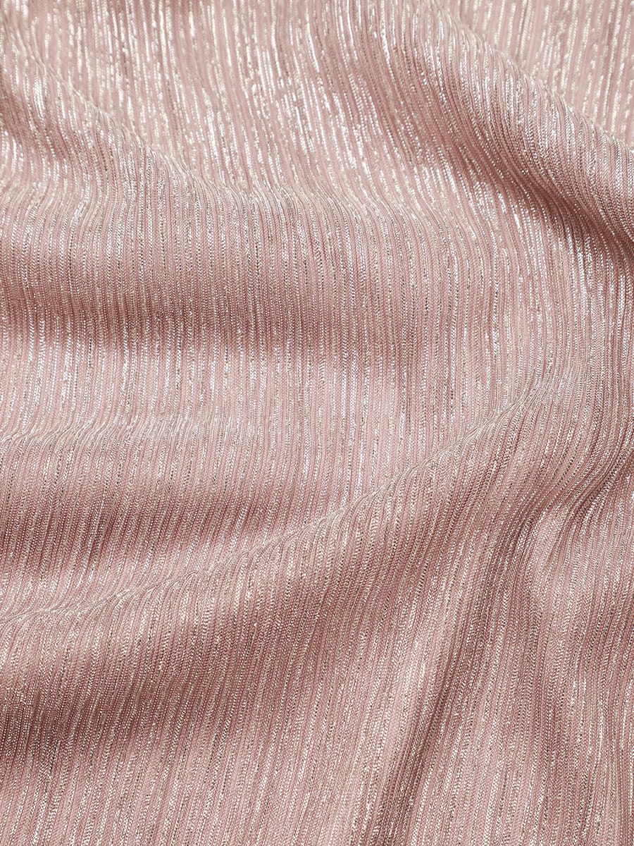 Pleated Tulle Sleeveless Dress #color_Metallic Pink