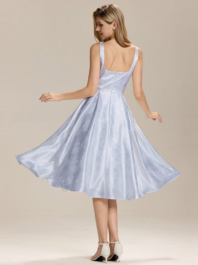 Satin Sleeveless A-Line Wedding Guest Dress #color_Ice Blue