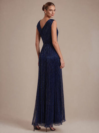 High Waist Tulle Maxi Dress with Split