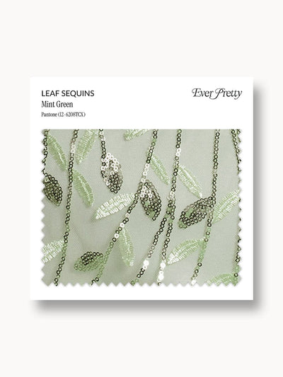 Ever-Pretty Leaf Sequin Swatch #Color_Mint Green