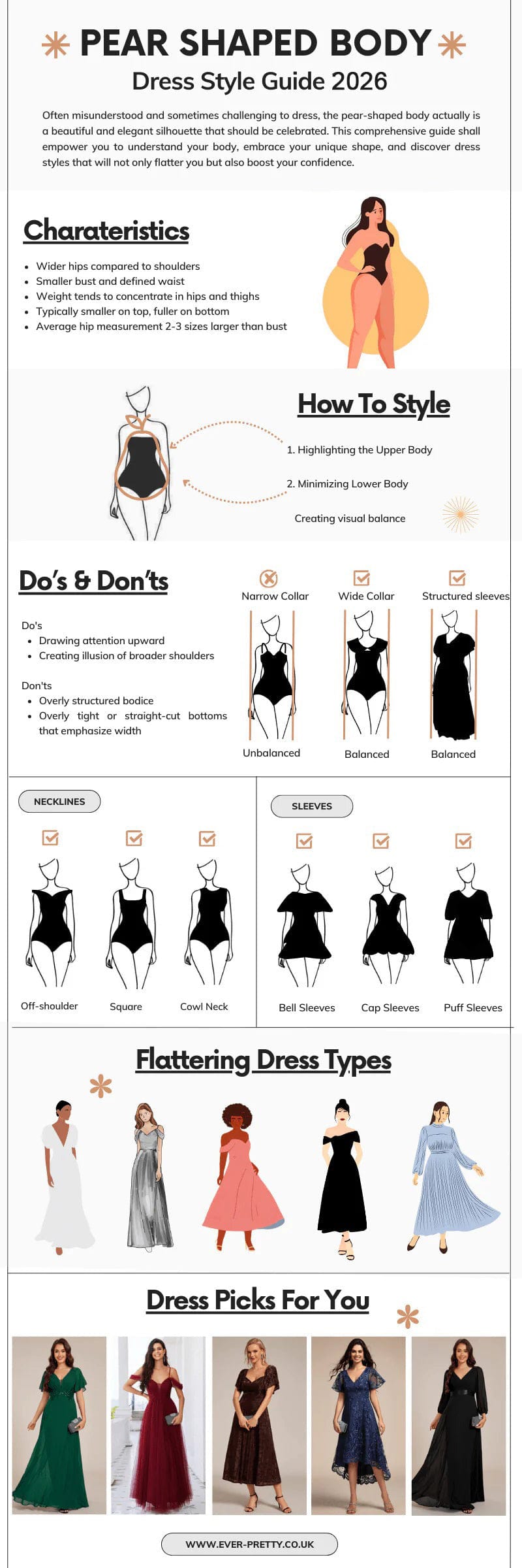 Pear Shaped Body Dress Style Guide 2026 - Ever-Pretty UK Pear Shaped Body Dress Style Guide 2026 - Ever-Pretty UK