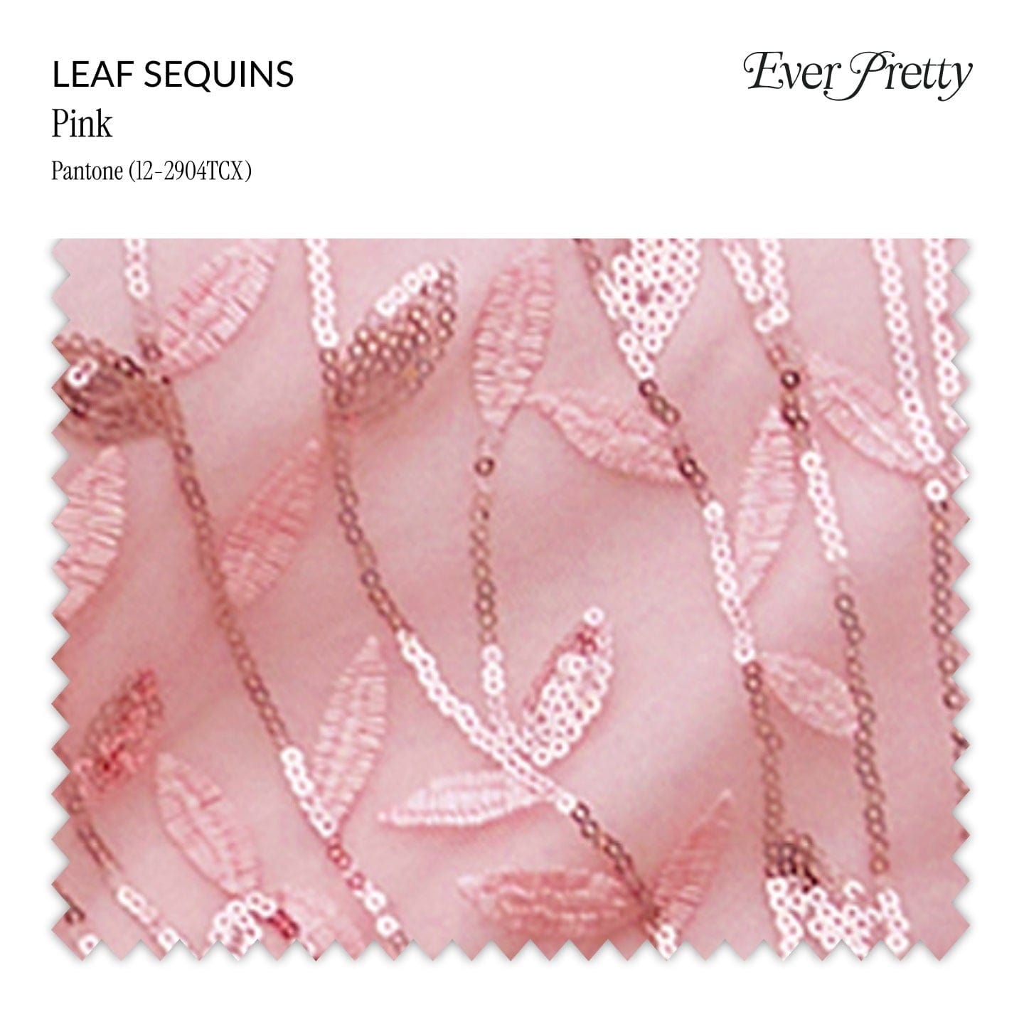 Ever-Pretty Leaf Sequin Swatch #Color_Pink