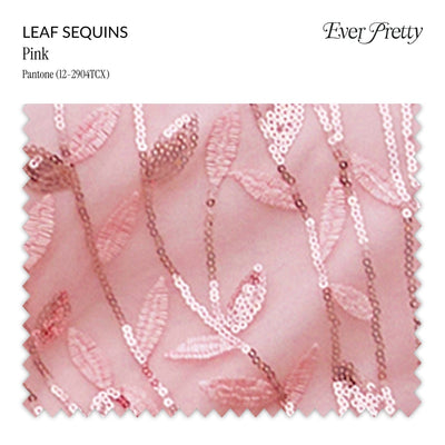 Ever-Pretty Leaf Sequin Swatch #Color_Pink