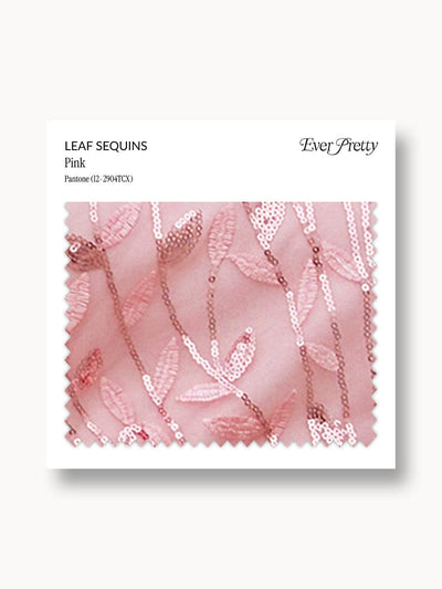Ever-Pretty Leaf Sequin Swatch #Color_Pink