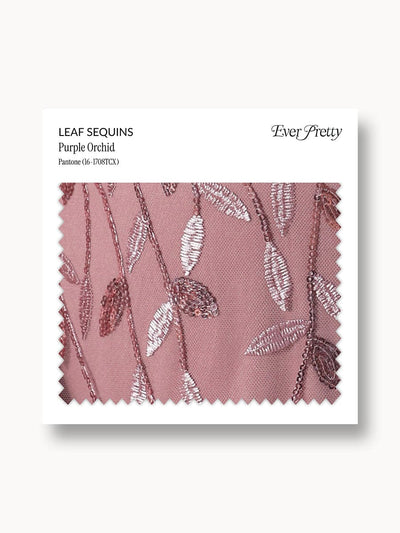 Ever-Pretty Leaf Sequin Swatch #Color_Purple Orchid