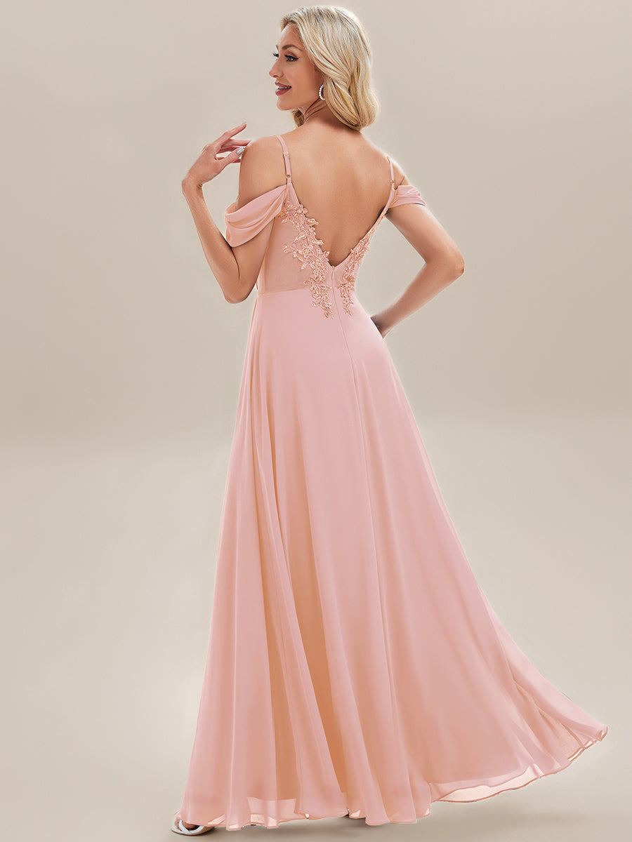 Blackless See-through Bridesmaid Dress #color_Pink