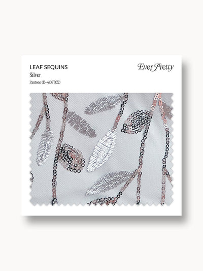 Ever-Pretty Leaf Sequin Swatch #Color_Silver