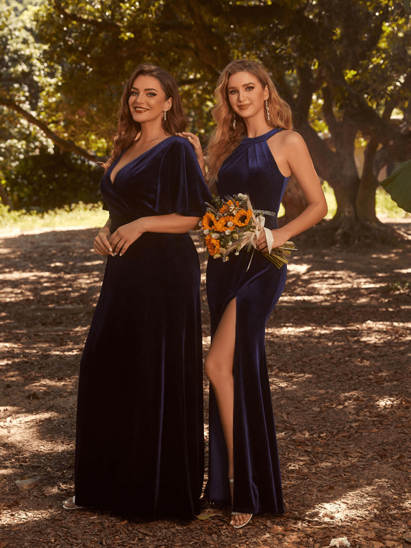 Velvet Fit & Flare Dresses