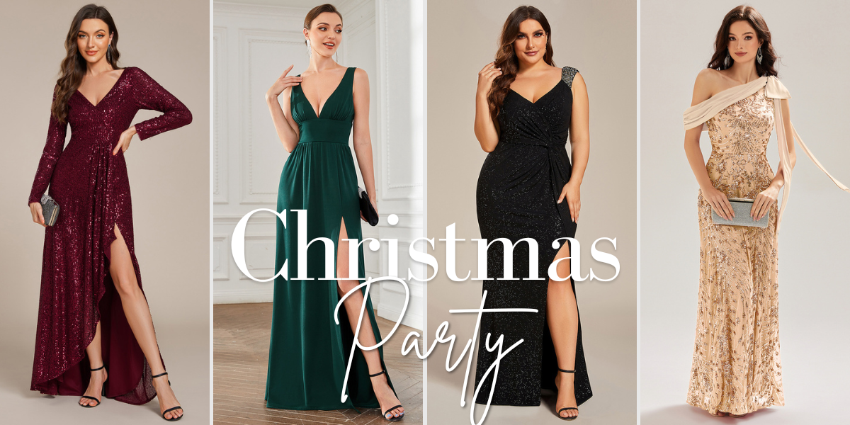 Tis the Season to Sparkle: 12 Christmas Party Dresses in Red, Green, Black & Gold