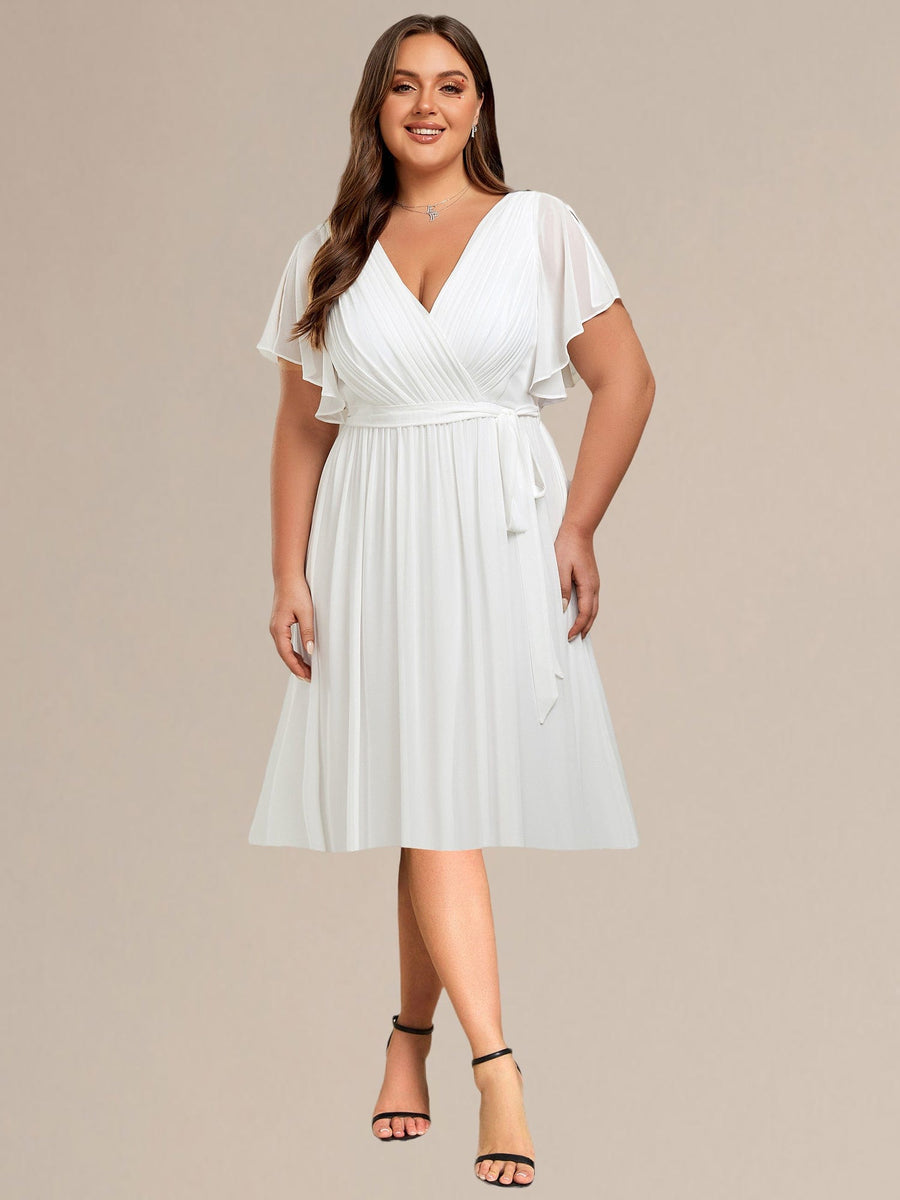 Tie-Waist Midi Bridesmaid Dress #color_White