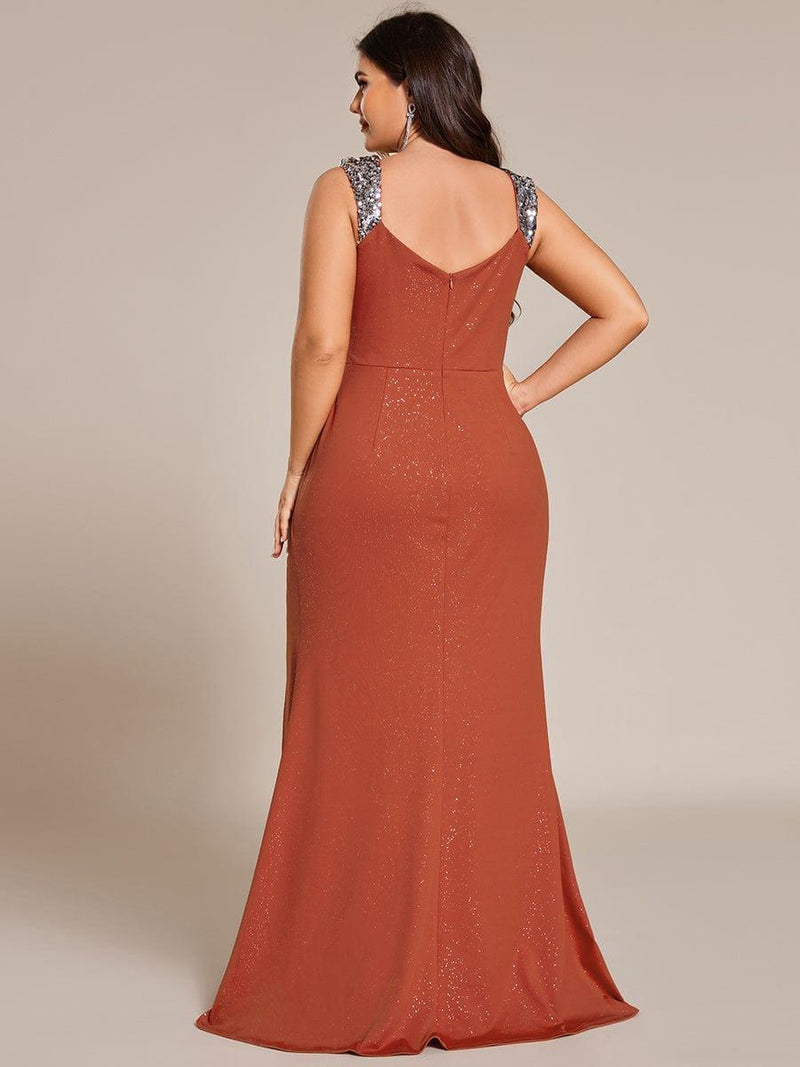 Elegant V-Neck Slit Cover-Up Dress