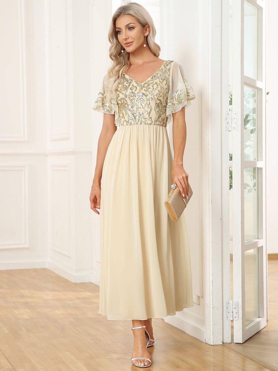 Gold Bridesmaid Dresses #style_EM01583GD