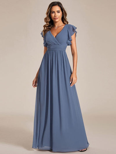 Ever-Pretty Chiffon Swatch #Color_Dusty Blue