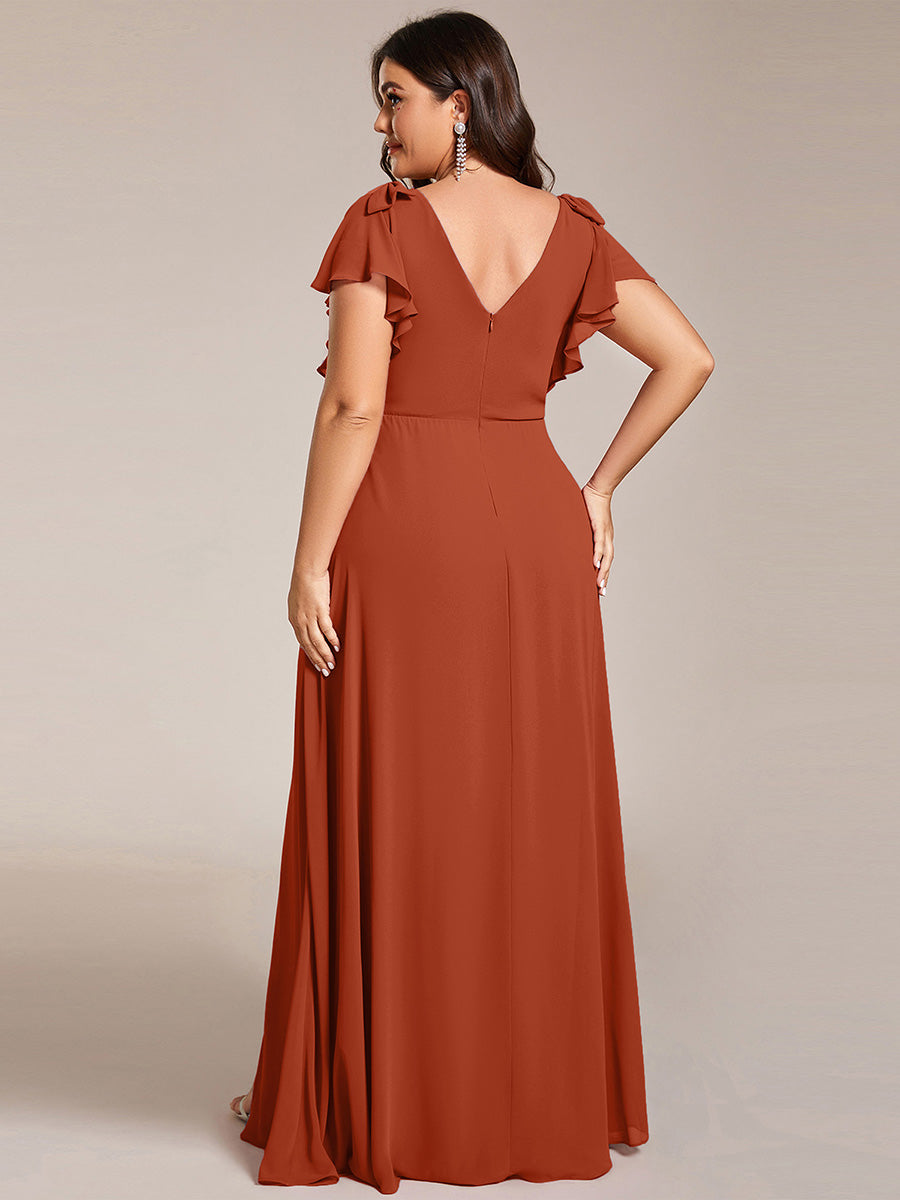 Burnt Orange Bridesmaid Dresses #style_MS02080BO