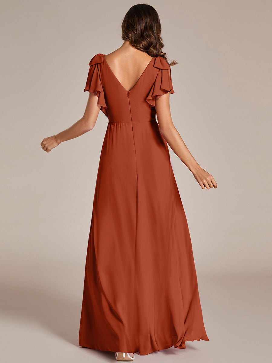 Burnt Orange Bridesmaid Dresses #style_MS02080BO