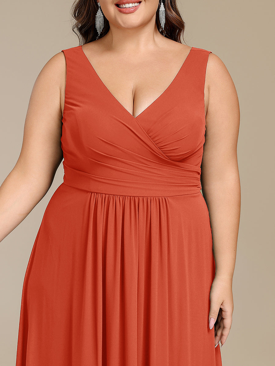 Burnt Orange Bridesmaid Dresses #style_MS02355BO