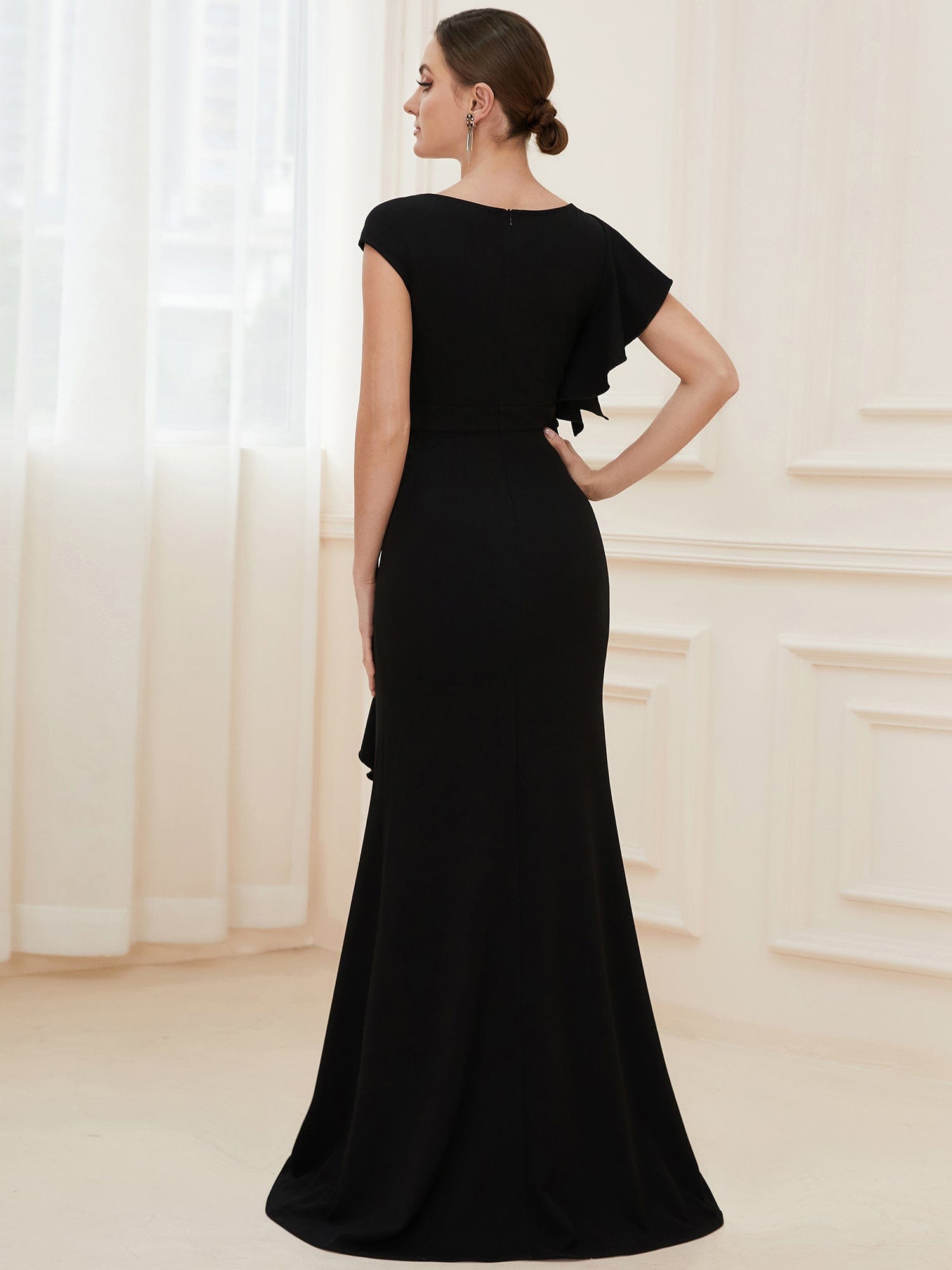 Evening gown with ruffles sale