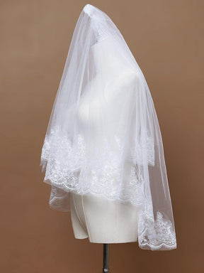 Double Tier Lace Wedding Bridal Veil