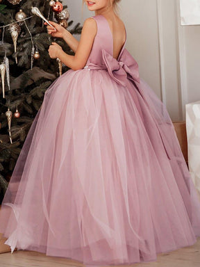 Evening gown with clearance bow