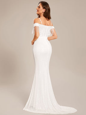 Custom Size Cold Shoulder Long Mermaid Bodycon Sequin Prom Dress
