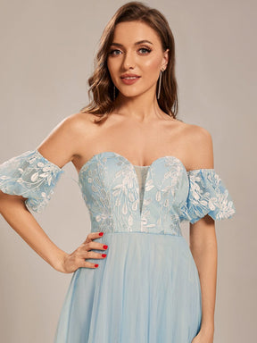Custom Size Puffy Sleeve Sweetheart Princess Style Tulle Prom Dress