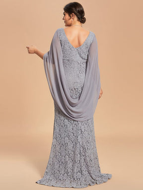 Custom Size Elegant Lace Fish Tail Long Dress for Mothers