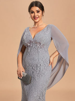 Custom Size Elegant Lace Fish Tail Long Dress for Mothers