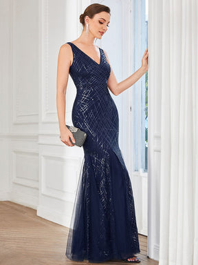 Sleeveless Lace-Up Caged Bodycon Evening Dress