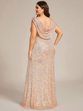 Custom Size Plus Size Sleeveless V-Neck Bodycon Evening Dress