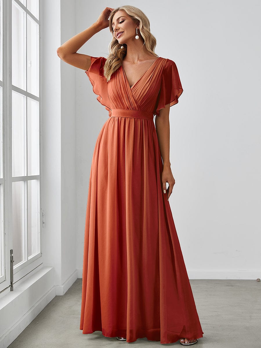 Burnt Orange Bridesmaid Dresses #style_EE0164ABO