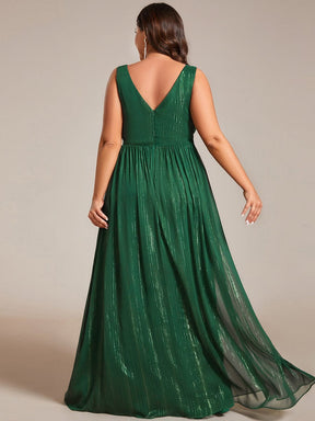 V-Neck Sleeveless Evening Dresses with Delicate Glitter