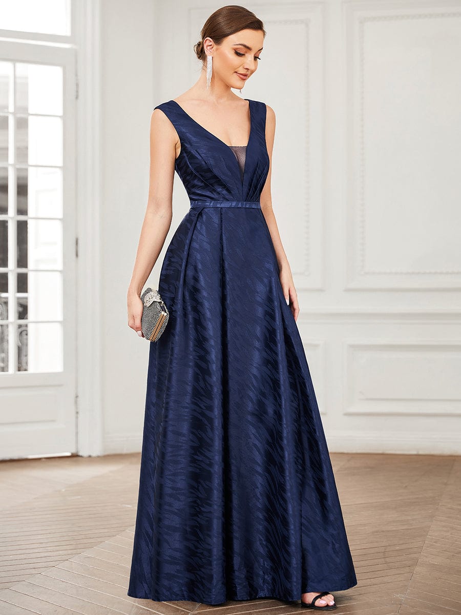 Elegant Satin A-Line Wedding Dress with V-Neckline, Cap Sleeves and