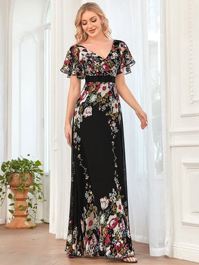 Boho Chic Chiffon Maxi Evening Dress