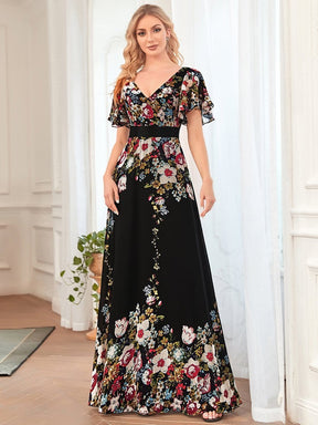 Boho Chic Chiffon Maxi Evening Dress