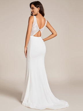 Custom Size Sleeveless Lace Bodice Wedding Dress